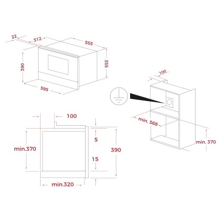 Mikrovlnná trouba Teka NEO MS 6220 BIS L FBK Full Black