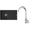 Set StrongSinks S3 (dřez Zala 860 Černá + baterie Seina Chrom)