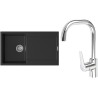 Set StrongSinks S3 (dřez Zala 860 Černá + baterie Garonne Chrom)