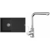 Set StrongSinks S3 (dřez Zala 860 Černá + baterie Stréva Chrom)