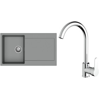 Set StrongSinks S3 (dřez Zala 860 Šedá + baterie Seina Chrom)