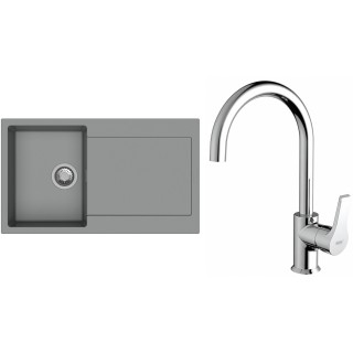 Set StrongSinks S3 (dřez Zala 860 Šedá + baterie Rhona Chrom)