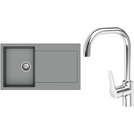 Set StrongSinks S3 (dřez Zala 860 Šedá + baterie Garonne Chrom)