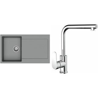 Set StrongSinks S3 (dřez Zala 860 Šedá + baterie Stréva Chrom)