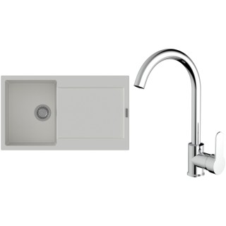 Set StrongSinks S3 (dřez Zala 860 Bílá + baterie Seina Chrom)