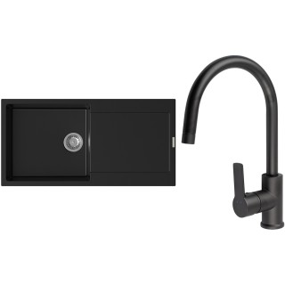 Set StrongSinks S3 (dřez Zala 1000 Černá + baterie Loira Černá matná)