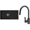 Set StrongSinks S3 (dřez Zala 1000 Černá + baterie Loira Černá matná)