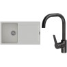 Set StrongSinks S3 (dřez Zala 860 Bílá + baterie Garonne Černá matná)