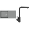 Set StrongSinks S3 (dřez Zala 1000 Šedá + baterie Ipoly Černá matná)