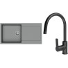 Set StrongSinks S3 (dřez Zala 1000 Šedá + baterie Loira Černá matná)