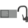 Set StrongSinks S3 (dřez Zala 1000 Šedá + baterie Garonne Černá matná)