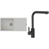 Set StrongSinks S3 (dřez Zala 1000 Bílá + baterie Ipoly Černá matná)