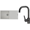 Set StrongSinks S3 (dřez Zala 1000 Bílá + baterie Garonne Černá matná)
