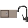 Set StrongSinks S3 (dřez Zala 1000 Béžová + baterie Garonne Černá matná)