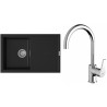 Set StrongSinks S3 (dřez Labe 780 Černá + baterie Rhona Chrom)