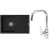 Set StrongSinks S3 (dřez Labe 780 Černá + baterie Garonne Chrom)