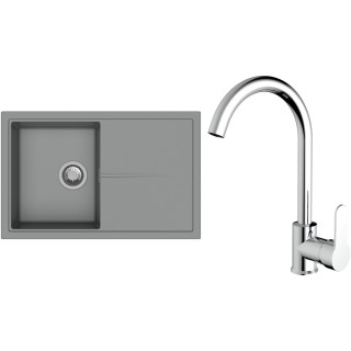 Set StrongSinks S3 (dřez Labe 780 Šedá + baterie Seina Chrom)