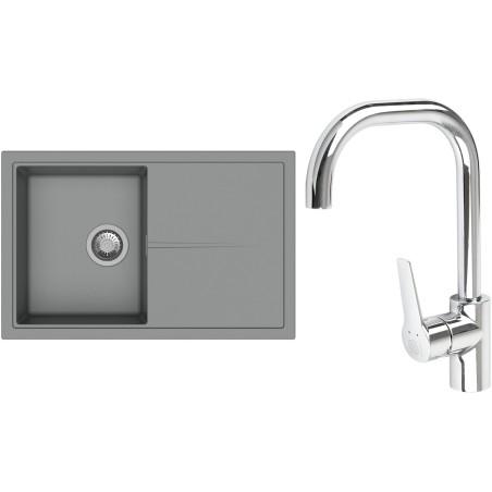Set StrongSinks S3 (dřez Labe 780 Šedá + baterie Garonne Chrom)
