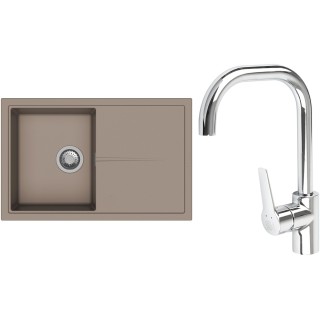 Set StrongSinks S3 (dřez Labe 780 Béžová + baterie Garonne Chrom)