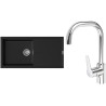 Set StrongSinks S3 (dřez Labe 1000 Černá + baterie Garonne Chrom)