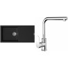 Set StrongSinks S3 (dřez Labe 1000 Černá + baterie Stréva Chrom)