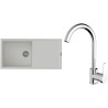 Set StrongSinks S3 (dřez Labe 1000 Bílá + baterie Seina Chrom)