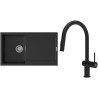Set StrongSinks S3 (dřez Zala 860 Černá + baterie Neris Černá matná)