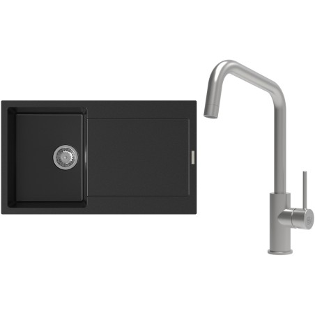 Set StrongSinks S3 (dřez Zala 860 Černá + baterie Arda Nerez)