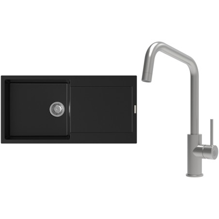 Set StrongSinks S3 (dřez Zala 1000 Černá + baterie Arda Nerez)