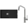 Set StrongSinks S3 (dřez Zala 1000 Černá + baterie Arda Nerez)
