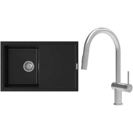 Set StrongSinks S3 (dřez Labe 780 Černá + baterie Neris Celonerez)