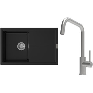Set StrongSinks S3 (dřez Labe 780 Černá + baterie Arda Nerez)