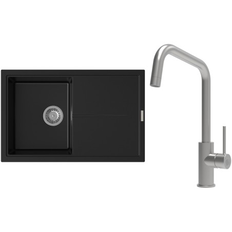 Set StrongSinks S3 (dřez Labe 780 Černá + baterie Arda Nerez)