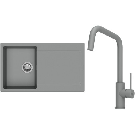 Set StrongSinks S3 (dřez Zala 860 Šedá + baterie Arda Šedá)
