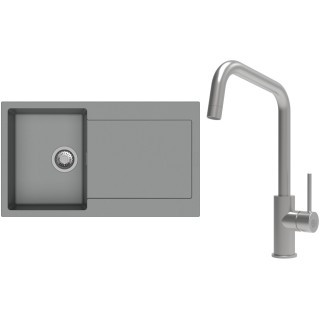 Set StrongSinks S3 (dřez Zala 860 Šedá + baterie Arda Nerez)