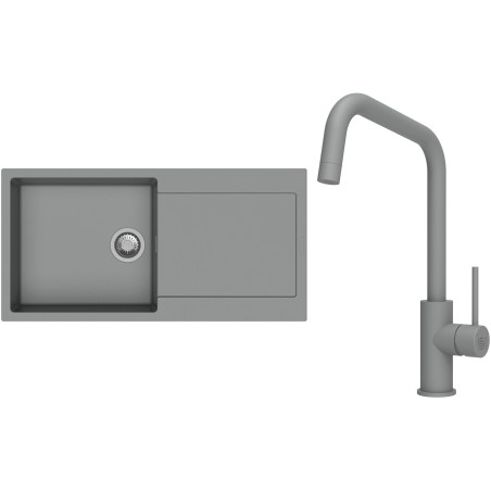 Set StrongSinks S3 (dřez Zala 1000 Šedá + baterie Arda Šedá)