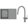 Set StrongSinks S3 (dřez Labe 780 Šedá + baterie Neris Šedá, nerezová koncovka)