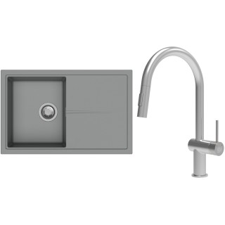 Set StrongSinks S3 (dřez Labe 780 Šedá + baterie Neris Celonerez)