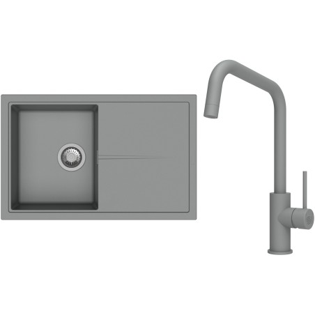 Set StrongSinks S3 (dřez Labe 780 Šedá + baterie Arda Šedá)