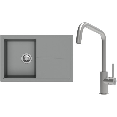 Set StrongSinks S3 (dřez Labe 780 Šedá + baterie Arda Nerez)