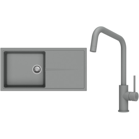 Set StrongSinks S3 (dřez Labe 1000 Šedá + baterie Arda Šedá)