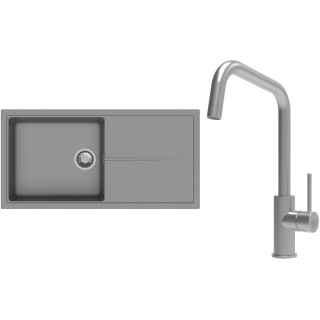 Set StrongSinks S3 (dřez Labe 1000 Šedá + baterie Arda Nerez)