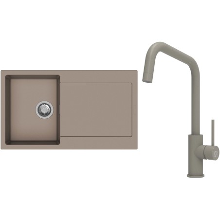 Set StrongSinks S3 (dřez Zala 860 Béžová + baterie Arda Béžová)