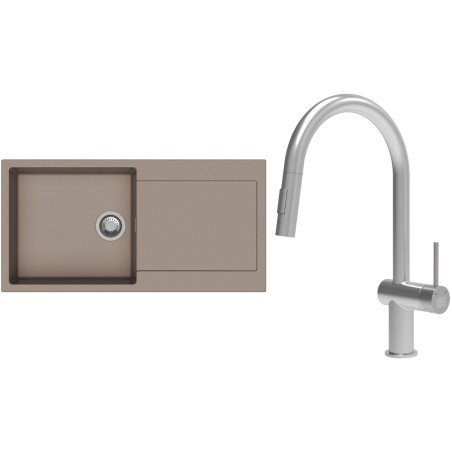 Set StrongSinks S3 (dřez Zala 1000 Béžová + baterie Neris Celonerez)