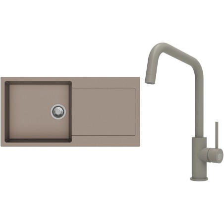 Set StrongSinks S3 (dřez Zala 1000 Béžová + baterie Arda Béžová)