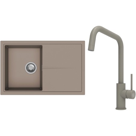 Set StrongSinks S3 (dřez Labe 780 Béžová + baterie Arda Béžová)