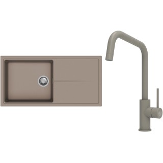 Set StrongSinks S3 (dřez Labe 1000 Béžová + baterie Arda Béžová)