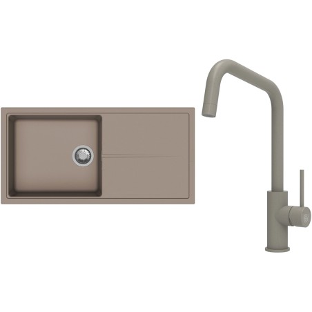 Set StrongSinks S3 (dřez Labe 1000 Béžová + baterie Arda Béžová)