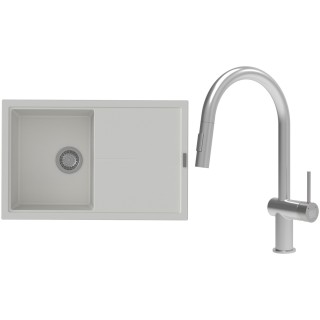Set StrongSinks S3 (dřez Labe 780 Bílá + baterie Neris Celonerez)