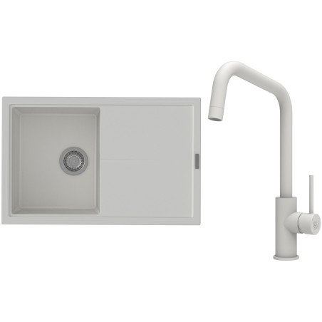 Set StrongSinks S3 (dřez Labe 780 Bílá + baterie Arda Bílá)